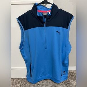 Puma navy and Royal blue golf vest. Size Large